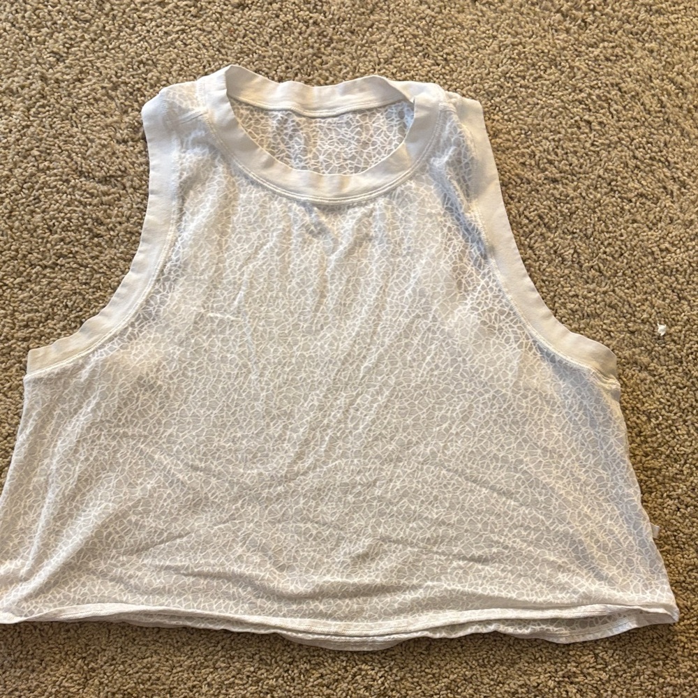 Lululemon Athletica White Muscle Tee